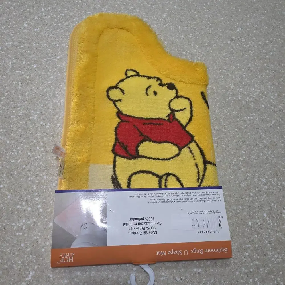 Winnie The Pooh Bathroom U-shape Rug Yellow NWT